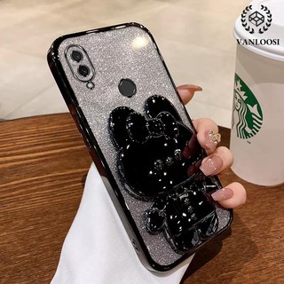 ốp lưng redmi note 7 Ốp Điện Thoại Silicon Mềm Mạ Điện Họa Tiết Thỏ Lấp Lánh Chống Rơi Cho redmi note 7