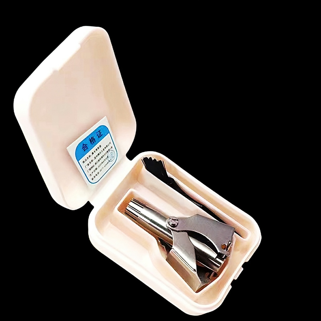 Máy Tỉa Lông Mũi Inox Không Gỉ Đầu Tròn Không Dùng Pin Có Thể Rửa Sạch