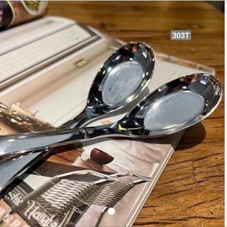 Thìa inox 18/10 thìa cơm [336] thìa cổ vịt nguyên khối dài 16cm