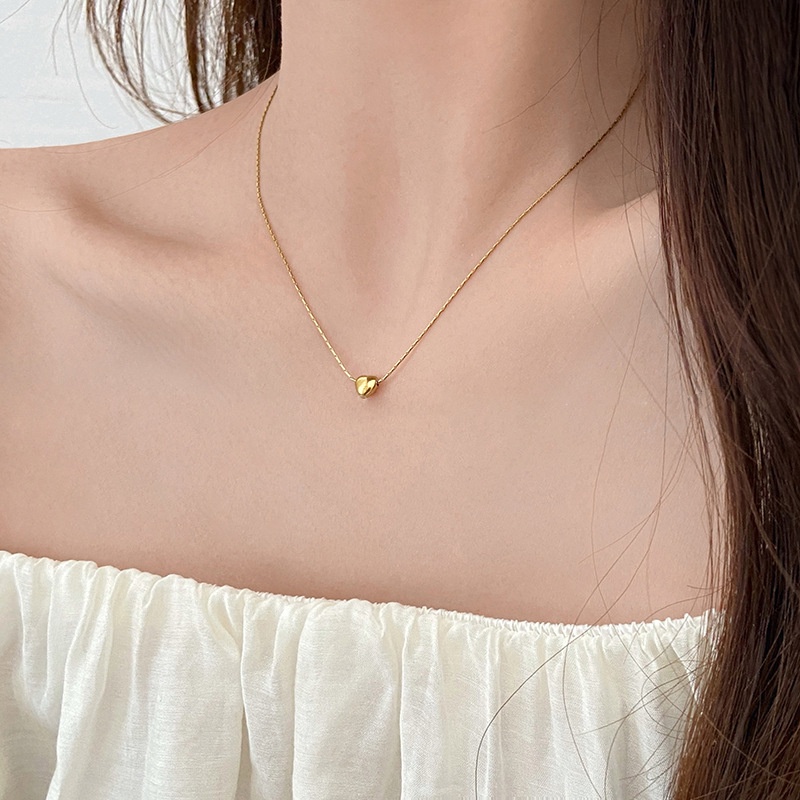 Vòng Cổ Hình Tình Yêu Hàn Quốc Nữ Hình Trái Tim Mặt Dây Chuyền Xương Đòn Dây Chuyền Món Quà Sinh Nhật Tinh Tế