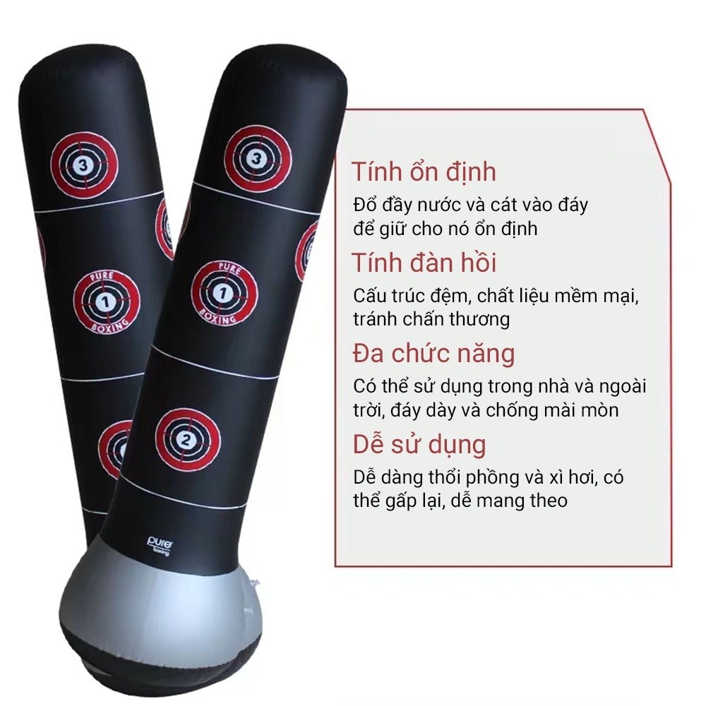 Bao Trụ Đấm Bốc Tự Cân Bằng  160cm  Đường Kính 46cm KID STORE