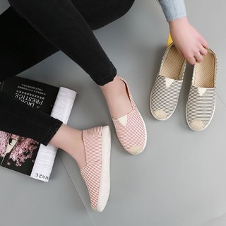 Giày Vải Nữ Đế Mềm Slip-On Giày Lười Đế Bằng Cũ Bắc Kinh Giày Đế Mềm Thoáng Khí Mang Thai