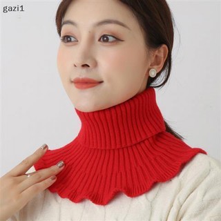 [Gzi1] Khăn Quàng Cổ Giả Dệt Kim Có Tai Cổ Lọ Ấm Áp Chống Gió Mùa Đông Có Thể Tháo Rời Cho Nữ
