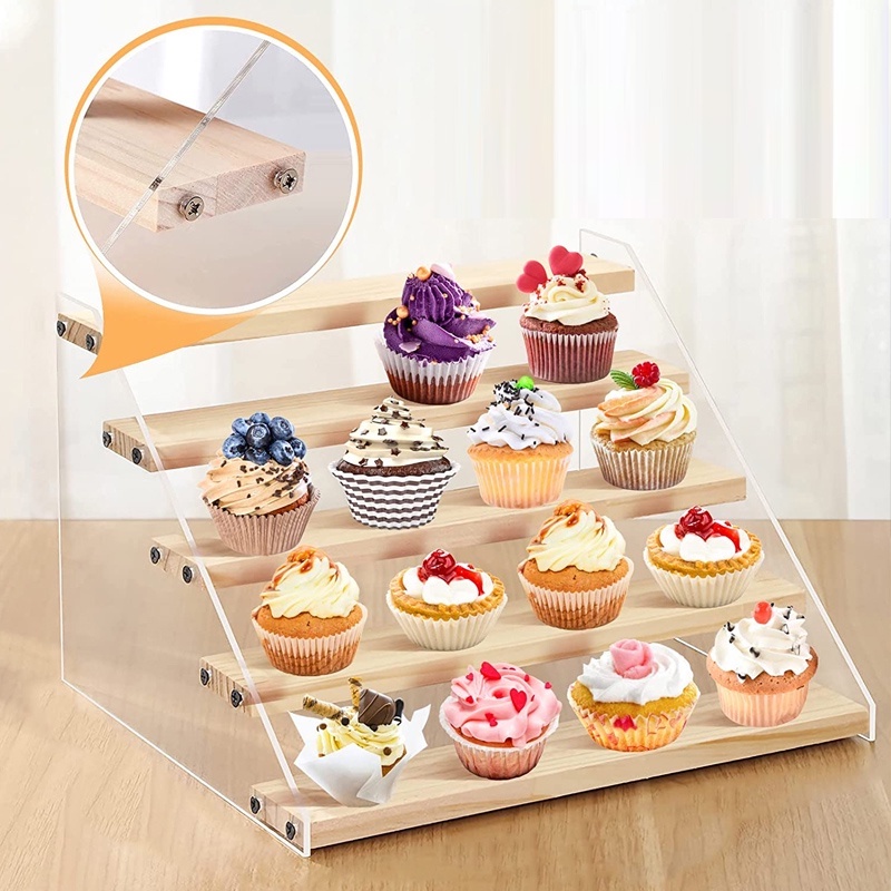 2-5 Tầng Kệ Trưng Bày Bằng Gỗ Kệ Để Mô Hình Mini Kệ Để Nước Hoa Đồ Chơi Kệ Trang Trí Giá Đỡ Trưng Bày Kệ Bậc Thang