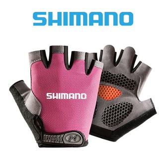 Găng Tay Thể Thao Shimano Nam Đi Xe Đạp Ngoài Trời Câu Cá Leo Núi Chống Trượt Thể Dục Nửa Ngón Chống Mài Mòn Mỏng Sốc Găng Tay Câu Cá