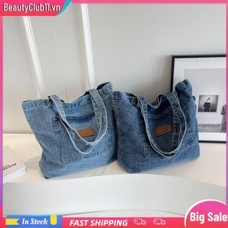 Túi Xách denim Cỡ Lớn Thời Trang Đơn Giản Cho Nữ