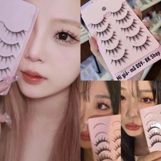 Lông mi giả hộp hồng 5 cặp Dingsen trang điểm tự nhiên hàng ngày HaminStore