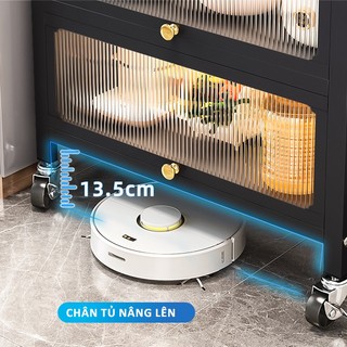 Gslife Kệ Tủ Nhà Bếp 80&100Cm Thép Carbon+Sơn Bóng- Kệ Để Đồ Kệ Vi Sóng Đa Năng, Trang Bị Bánh Xe