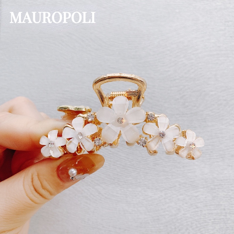 Mauropoli [Sẵn Sàng] Kẹp Hoa Đầu Sau Tắm Kẹp Tóc Nữ Kẹp Tóc Cá Mập Mũ Đội Đầu