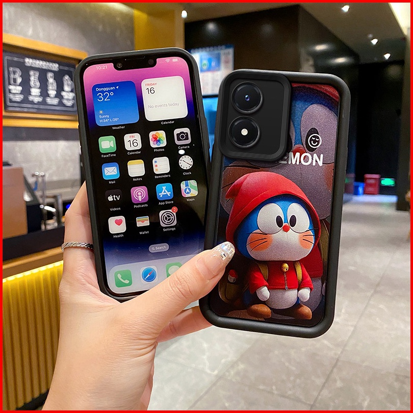 ốp lưng Vivo Y02s Ốp Điện Thoại tpu Màu Đen Cá Tính Cho Vivo Y02s TY