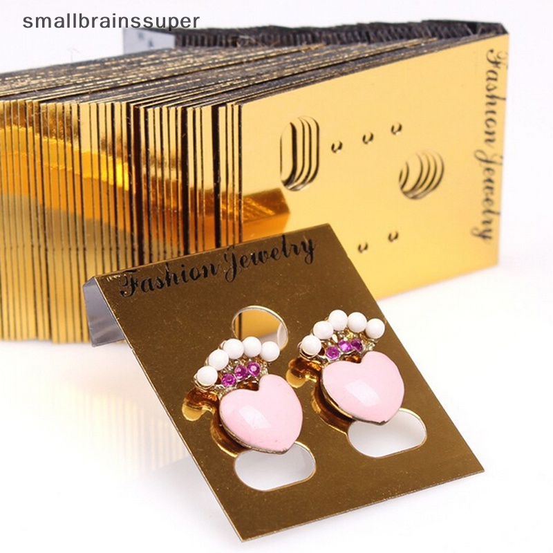 Bộ 100 Thẻ Trưng Bày Bông Tai Nhựa Vàng SBS