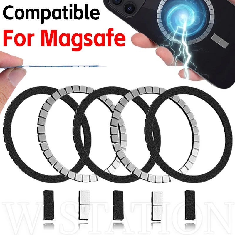 Vòng Nam Châm Dán Trang Trí Xe Hơi Bằng Kim Loại Tiện Dụng ​Đế Sạc Không Dây Siêu Mỏng Có Nam Châm Hít Cho Iphone 15 Pro ​Giá Đỡ Điện Thoại Dạng Nhẫn Đeo Tay Tiện Dụng Cho Xe Hơi