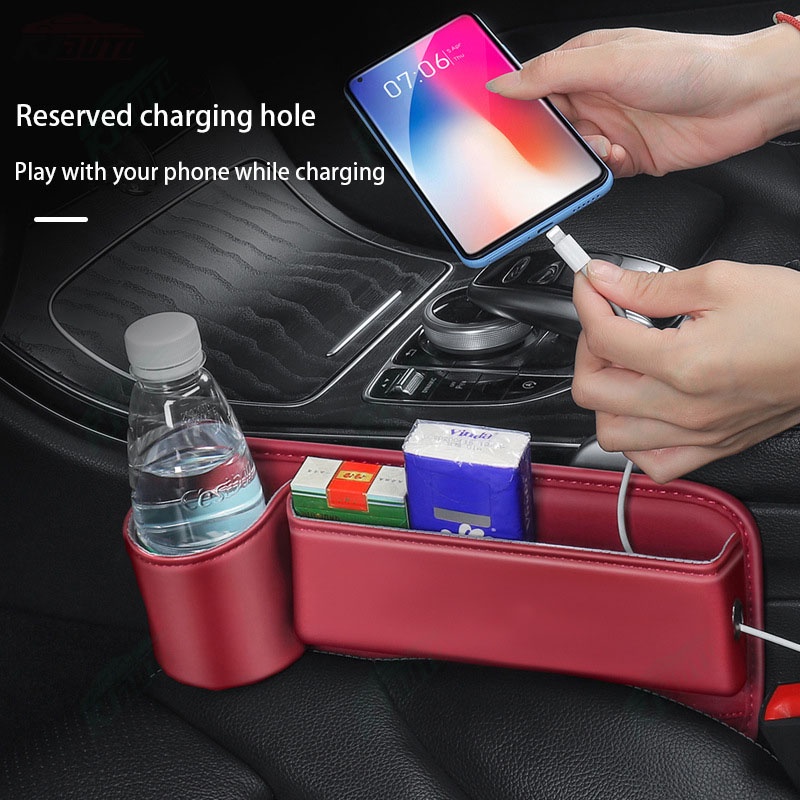 Hộp Da Đựng Đồ Gắn Khe Hở Ghế Ngồi Trang Trí Nội Thất Xe Hơi suzuki swift xl7 vitara jimny sx4 s-Ccross presso ciaz ertiga