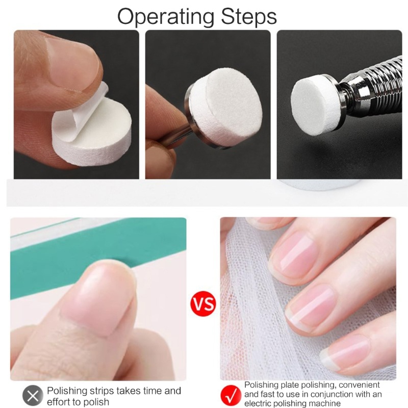 Jenniferab Nail Buffing Disc Làm móng tay Đánh bóng chà nhám Giấy nhám tự dính
