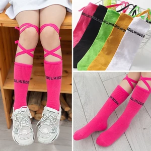 Tất Vớ Cotton Cổ Cao Cột Dây, Vớ Đan Chéo Phong Cách Hiphop QiQiShop