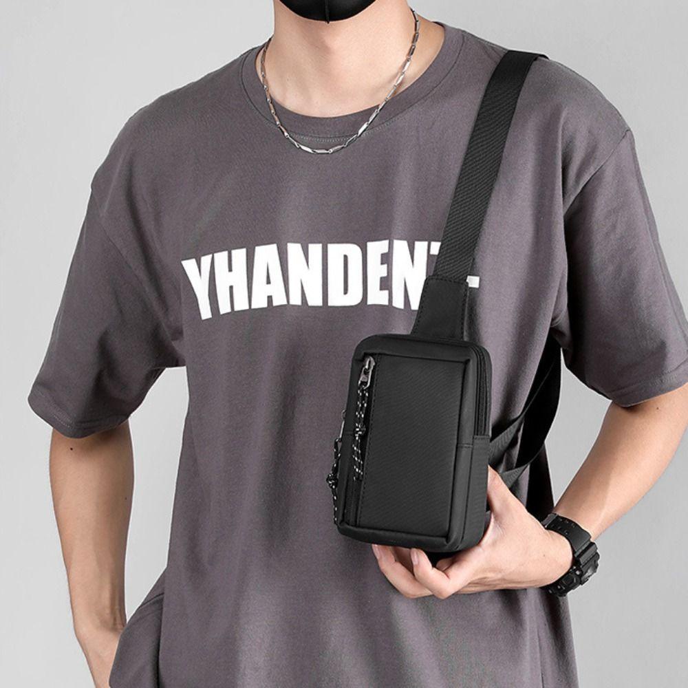 Túi đeo ngực HOBBYIN, túi đeo vai nam sang trọng, túi điện thoại mini du lịch, túi chéo nam