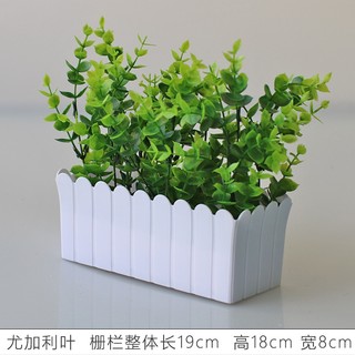 Chậu hàng rào chữ nhật trồng hoa nhựa, chậu hàng rào màu, chậu trồng cây thủy canh ban công ngoài trời