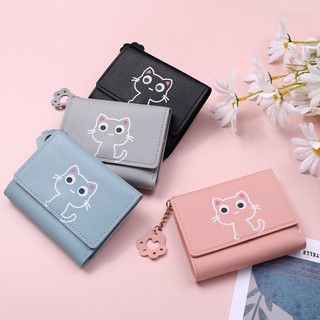 Ví Da Gấp Ba mini Thời Trang Cao Cấp Cho Nữ