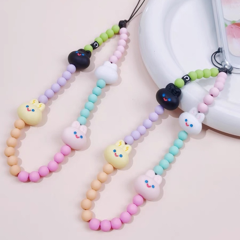 Móc Điện Thoại Dạng Chuỗi Hạt Hình Động Vật Dễ Thương