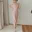 Đầm Lót Dài Không Tay Màu Trơn Gợi Cảm Với Đường Chéo Bên Trong Dành Cho Bạn Nữ