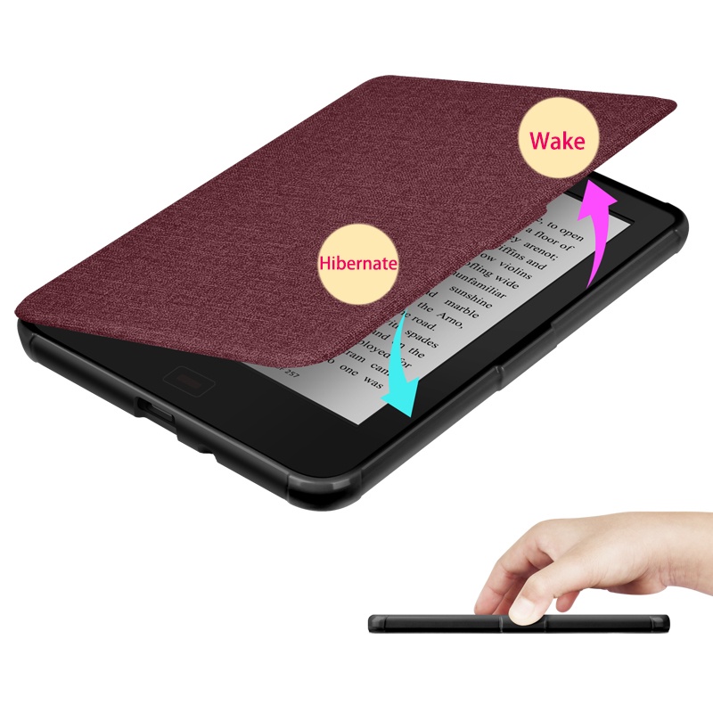 Vỏ Da PU Tương Thích Với kobo Tolino Vision 1 2 3 4 clara HD 2018 shine 3 4 2E kobo màu Claria Tự Động Ngủ Và Đánh Thức Bao Dây Đeo Cổ Tay