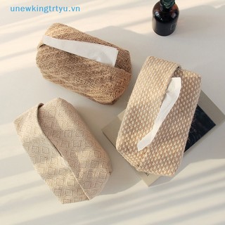 Unewtyu Hộp Đựng Khăn Giấy Bằng Vải Lanh cotton Phong Cách Bắc Âu