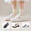 Set 2 Đôi Vớ Lụa Mỏng Cao Cổ, Tất Màu Trơn Cổ Nhún Phong Cách Hàn Quốc QiQiShop