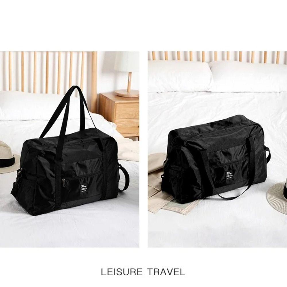 HOBBYIN Túi đựng hành lý cầm tay HOBBYIN, Túi tập thể dục dung tích lớn nhẹ, Túi xách Tote có thể gập lại