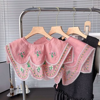 Vipdeal1 Cổ Áo Giả Hình Hoa Mùa Thu Có Thể Tháo Rời Trang Trí Cho Nữ