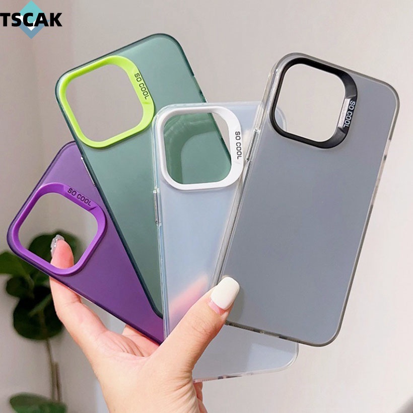 Sang Trọng Ốp Điện Thoại Silicon Chống Sốc Cạnh Vuông Màu Kẹo Cho samsung a14 a24 a34 a54 a52 a53 a72 a73 note 20 ultra