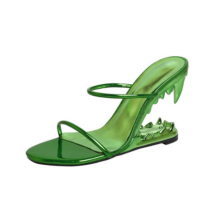Dép Sandal Cao Gót Hở Ngón Đế Xuồng Phong Cách Âu Mỹ Thời Trang Mùa Xuân 2023 size 35-41