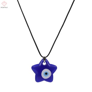 [PCWKKef] Vòng Cổ Mặt Dây Chuyền Quỷ Dành Cho Nữ Trái Tim Ngôi Sao Tròn Kính Xanh Ten Xương Đòn Dây Chuyền Phụ Kiện Trang Sức Cổ Điển Mới