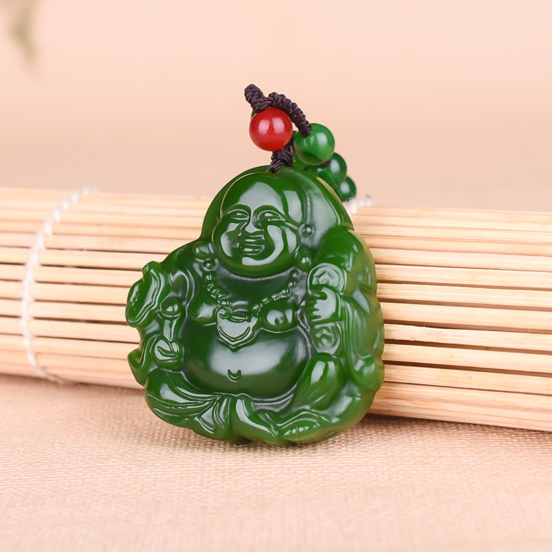 Spinner Mặt Dây Chuyền Hình Phật ruyi Bodhi Màu Xanh Lá Thời Trang Dễ Phối Đồ Cho Nữ