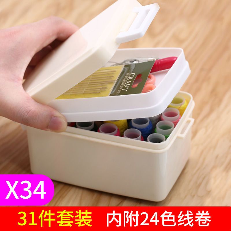 Bộ Dụng Cụ May Vá Tại Nhà Gồm Chỉ May Tay Và Hộp Đựng