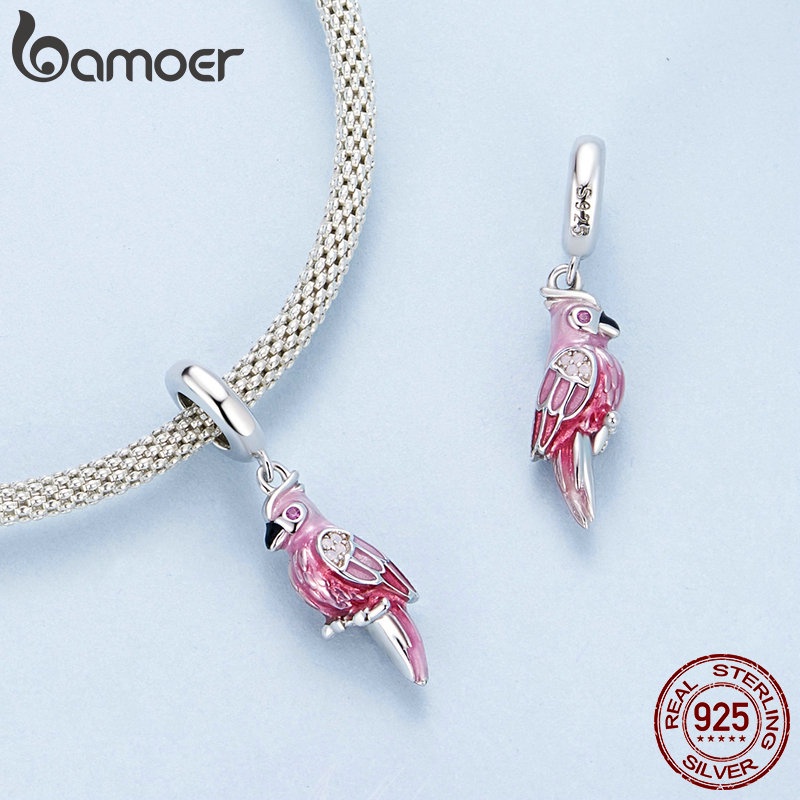 Bamoer Mặt Dây Chuyền Hình Con Vẹt Bằng Bạc 925