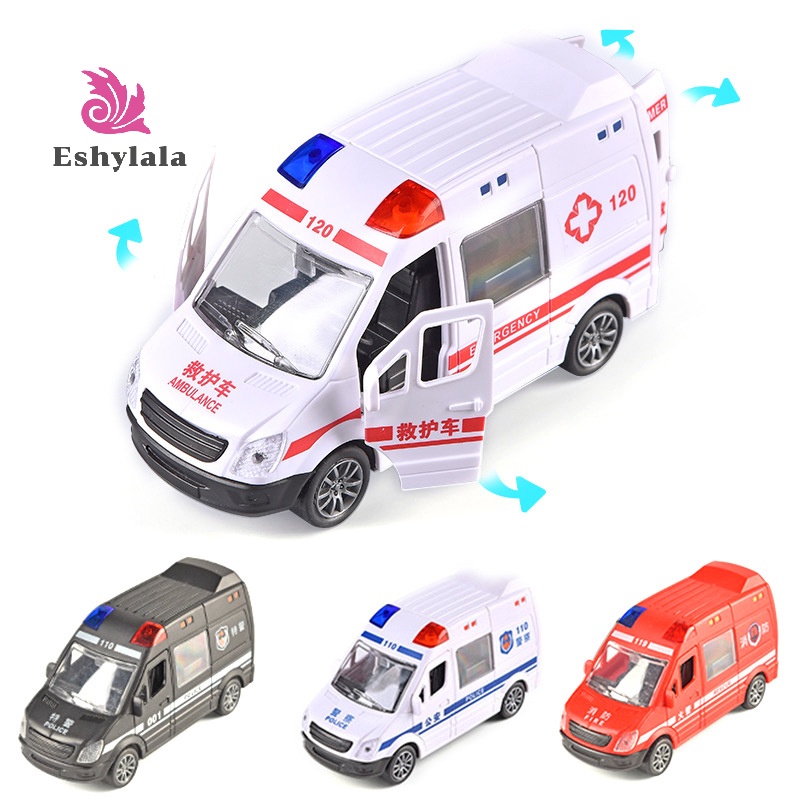 Xe cứu hỏa Bệnh viện Cứu hộ Xe cứu thương Ô tô ABS Mô hình ô tô Cửa mở chống rơi Đồ chơi ô tô cho trẻ em Bé trai Quà tặng [MỚI]