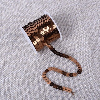 INENK Viền Sequins, 5M Loose Paillettes, Đầy Màu Sắc Sáng Bóng Tròn 6mm Trang Trí Hàng Thủ Công Vải Phụ Kiện / Túi / Quần Áo