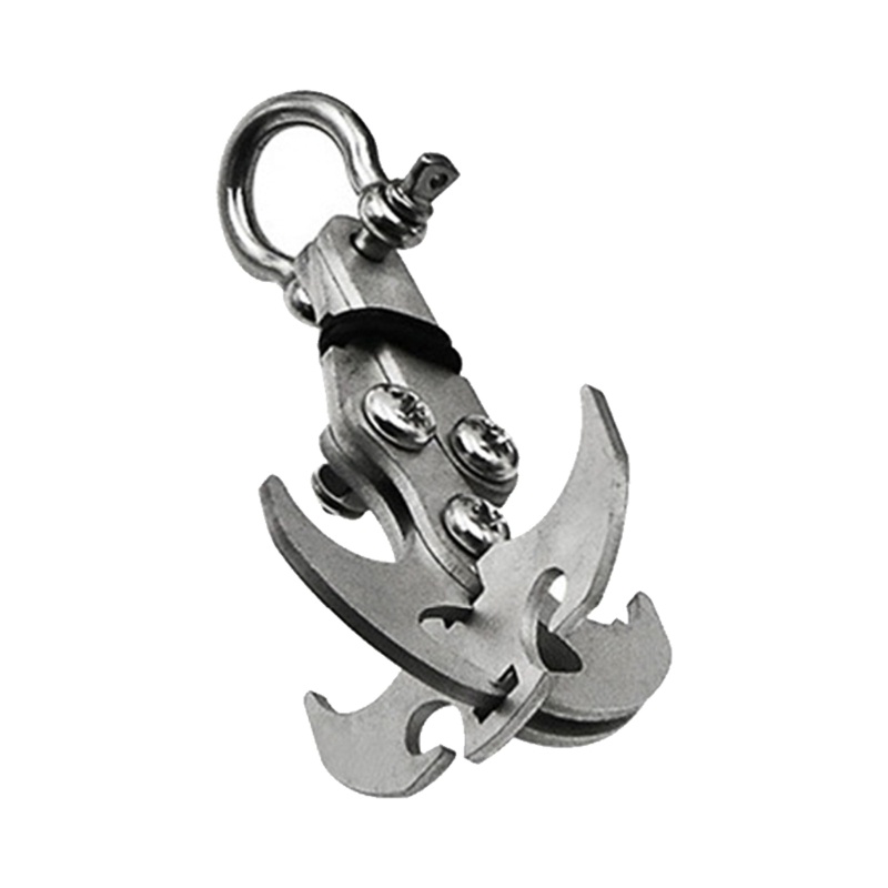 SELA Gấp Xước Móc Ngoài Trời Leo Móng Vuốt Carabiner Cắm Trại Bánh Răng Móng Vuốt Dụng Cụ