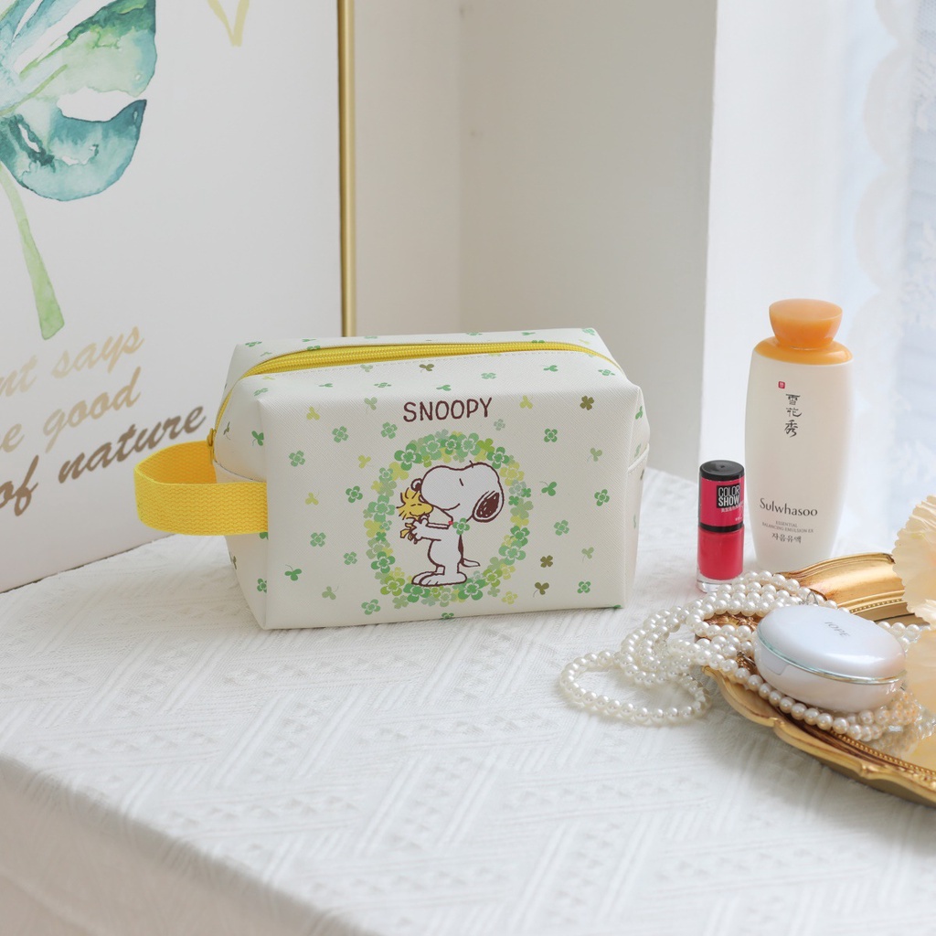 ST2 Snoopy Hoạt Hình Túi Xách Dễ Thương Túi Vệ Sinh Chống Thấm Nước Cho Bé Gái Mỹ Phẩm Túi Bảo Quản Hộp Đựng Bút Chì Dung Tích Lớn TS2