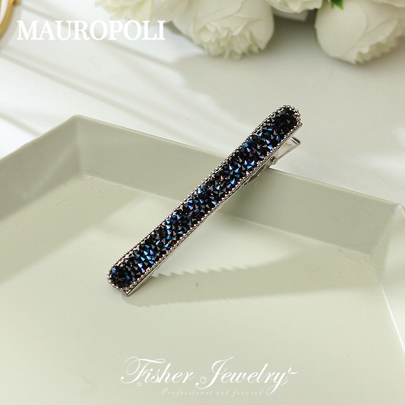 Mauropoli [Sẵn sàng] Kẹp tóc kim cương giả nữ Dongdaemun Hàn Quốc Cọc đơn giản Chuỗi hạt kim cương Phụ kiện tóc Nổ Clip mỏ vịt Kẹp bên