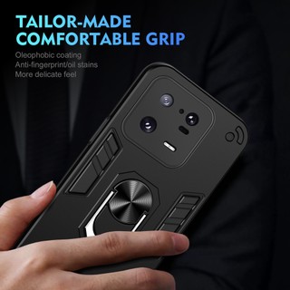 Ốp Điện Thoại Cứng Viền TPU Dẻo Mỏng Nhẹ Kèm Giá Đỡ Nhẫn Từ Tính Chống Sốc / Rơi Cho Xiaomi 13 Pro 5G
