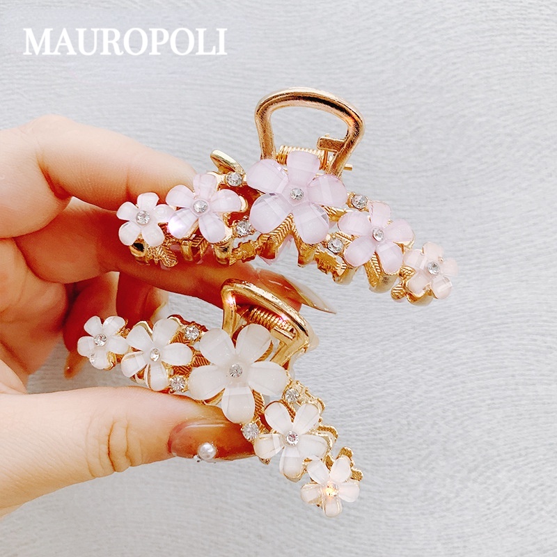Mauropoli [Sẵn Sàng] Kẹp Hoa Đầu Sau Tắm Kẹp Tóc Nữ Kẹp Tóc Cá Mập Mũ Đội Đầu