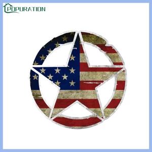 Đề Can PVC Hình Ngôi Sao Dán Trang Trí Nắp Capo Xe Hơi