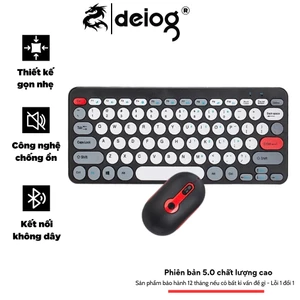 Combo bàn phím chuột Deiog HK 09 không dây wired 2.4GHz dành cho máy tính PC laptop thiết kế gọn nhẹ
