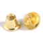 DELMER 50 Chiếc Chuông Nhỏ Vàng, Đồ Thủ Công DIY Vật Liệu Trang Sức Jingle Bell, Chuông Gingle Mini Đa Kích Thước Mặt Dây Sừng Nhỏ Giáng Sinh