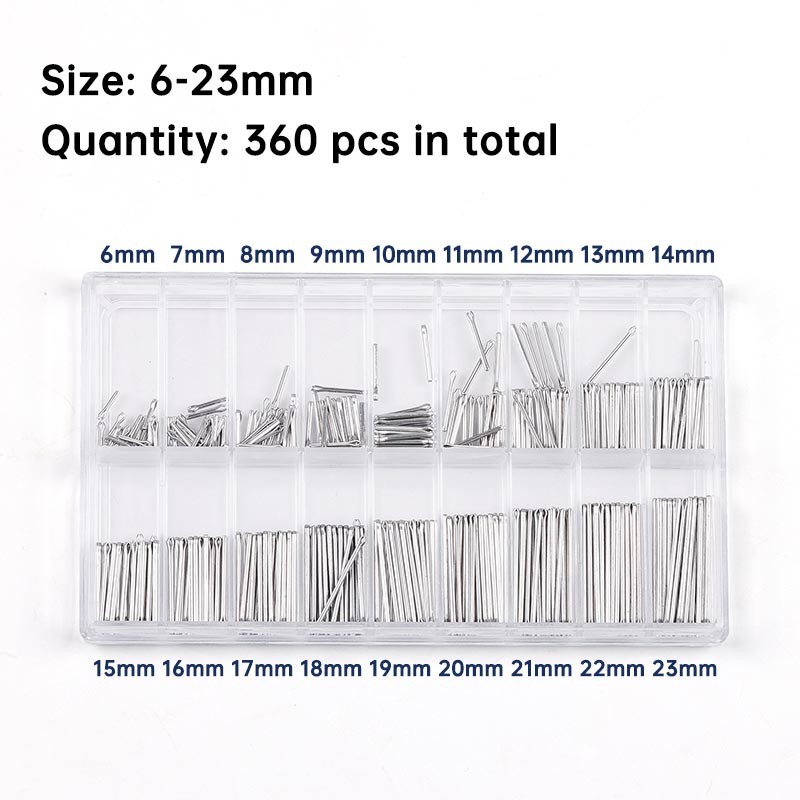 Hộp 360 Ghim Cài Dây Đồng Hồ 6-23mm Bằng Thép Không Gỉ