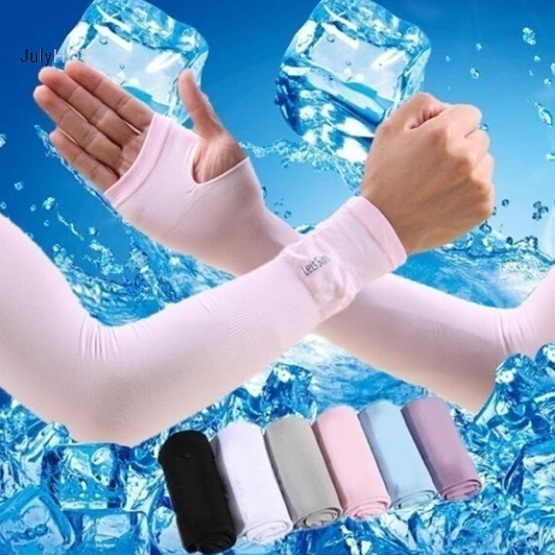 Julyhot Làm Mát Cánh Tay Tay Bao UV Chống Nắng Bóng Rổ Golf Thể Thao Thể Thao Massivedeals