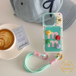 Ốp Lưng Tương Thích Cho IPhone 16 15 11 13 14 12 Pro Max XR 7Plus 8 6s 16 7 11 Plus X XS Max SE 2022 Màu Wave Point Chữ Cái Tiếng Anh Dây Sang Trọng Ví Khe Cắm Thẻ Bìa Mềm