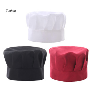 [Ts] Thiết Kế Xếp Ly Mũ Đầu Bếp Mũ Unisex Mũ Bếp Nhà Hàng Khách Sạn Nấu Phục Vụ Bàn Làm Việc Mũ Nấm Màu Trơn Xếp Ly Thiết Kế Bán Chạy Nhất