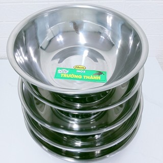 Thau inox Trường Thành cao cấp loại dày, nặng, đẹp, đường kính 16cm - 38cm - Trường An VN